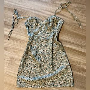 SHEIN Floral green dress - XS